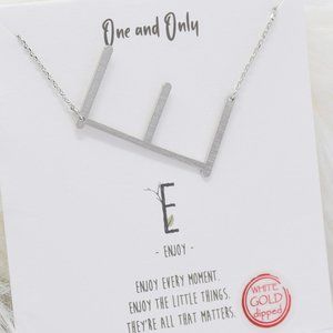 Sideways Initial " E "One and Only Necklaces - SV